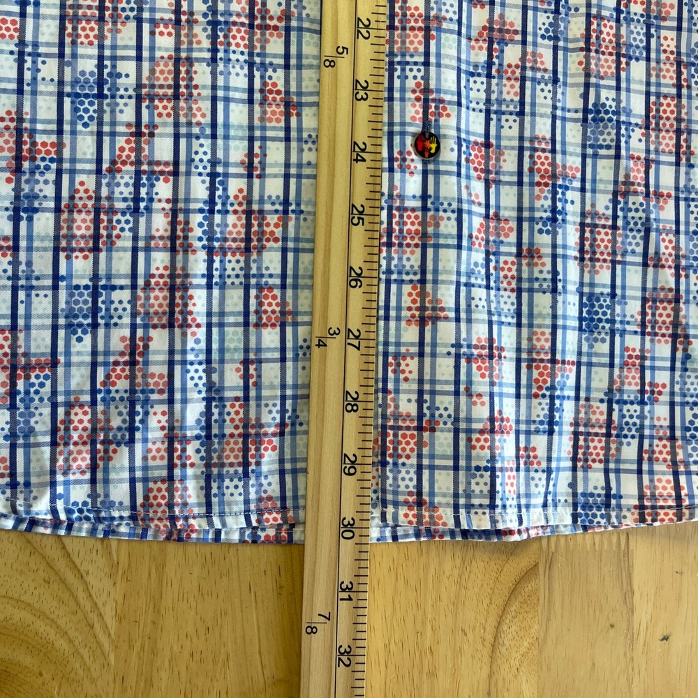 (Lot of 2) Visconti Black Mens XL Button Down Shirts Floral Paisley Plaid Summer - Picture 10 of 16
